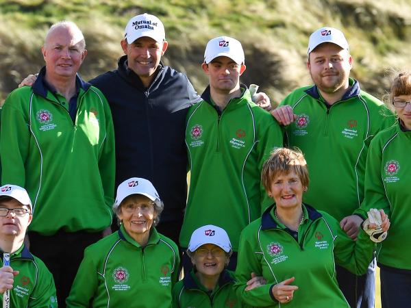 Padraig Harrigtn meets Team Ireland golfers in the lead up to the 2019 World Summer Games