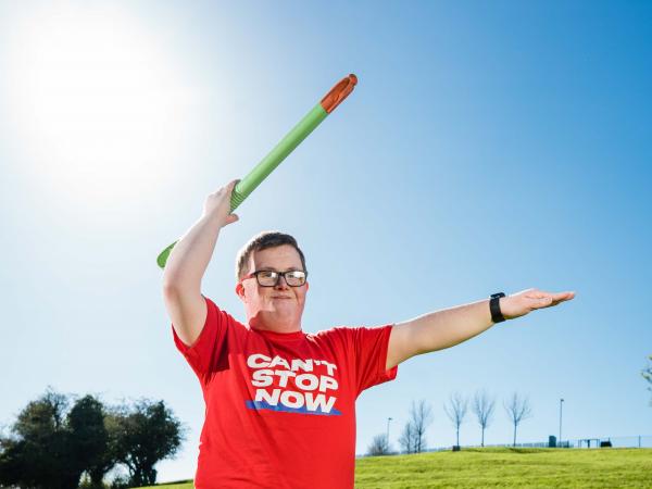 boy throwing javelin