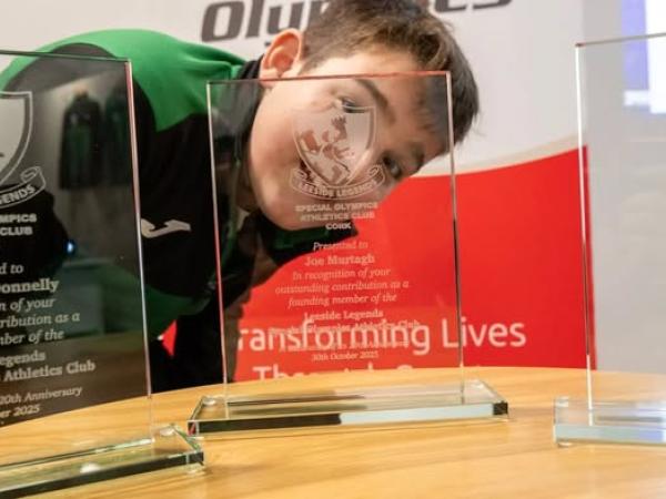 Athlete Peeping through Awards - Leeside Legends 20th Anniversary