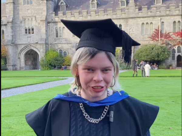 Alex Maloney - Graduating from UCC- in hat and gown