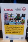 Safeguarding Messages on a sign with images of Special Olympics Athletes