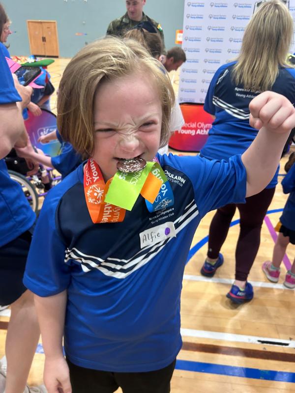 Medal at young athletes