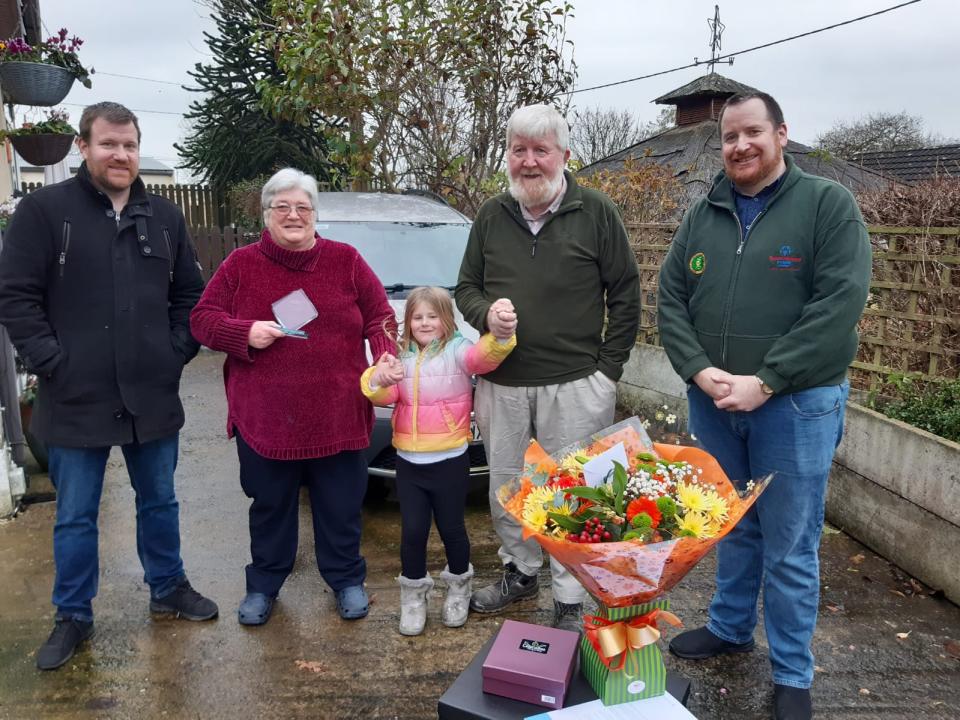 Beryl Kelly with family