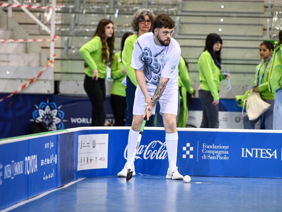 Gavin Bourke floorball divisioning World Winter Games 2025 Turin