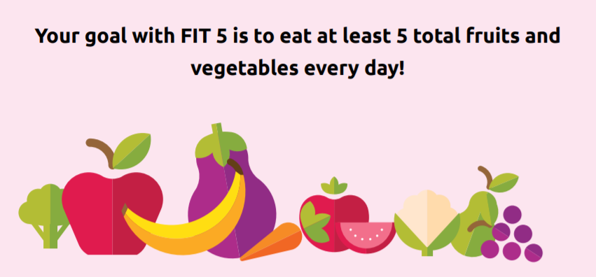 Five portions of fruit and veg a day