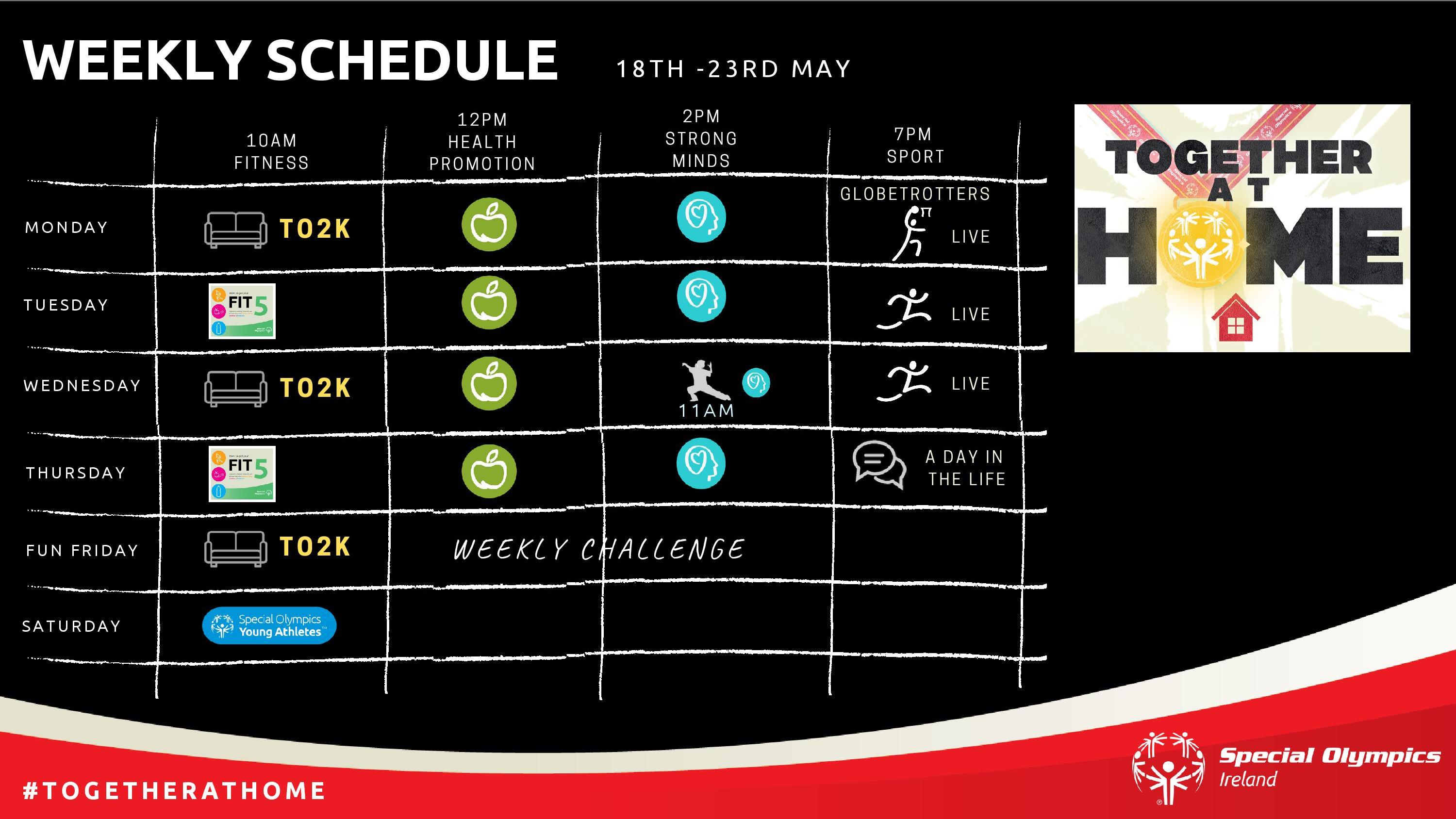 Together At Home Programme week beginning 18th May