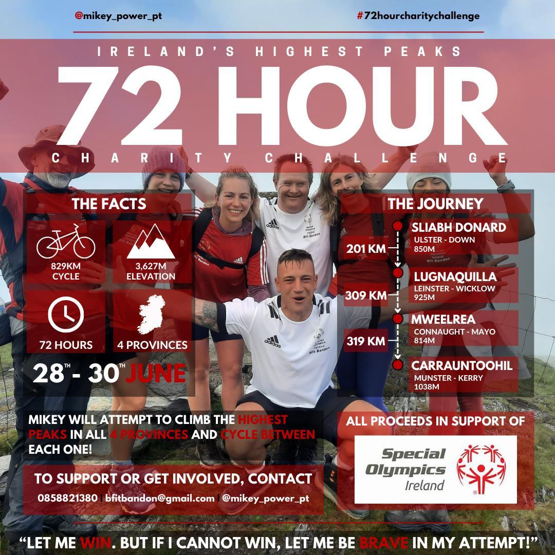 mikey power 72 hr charity challenge 2024