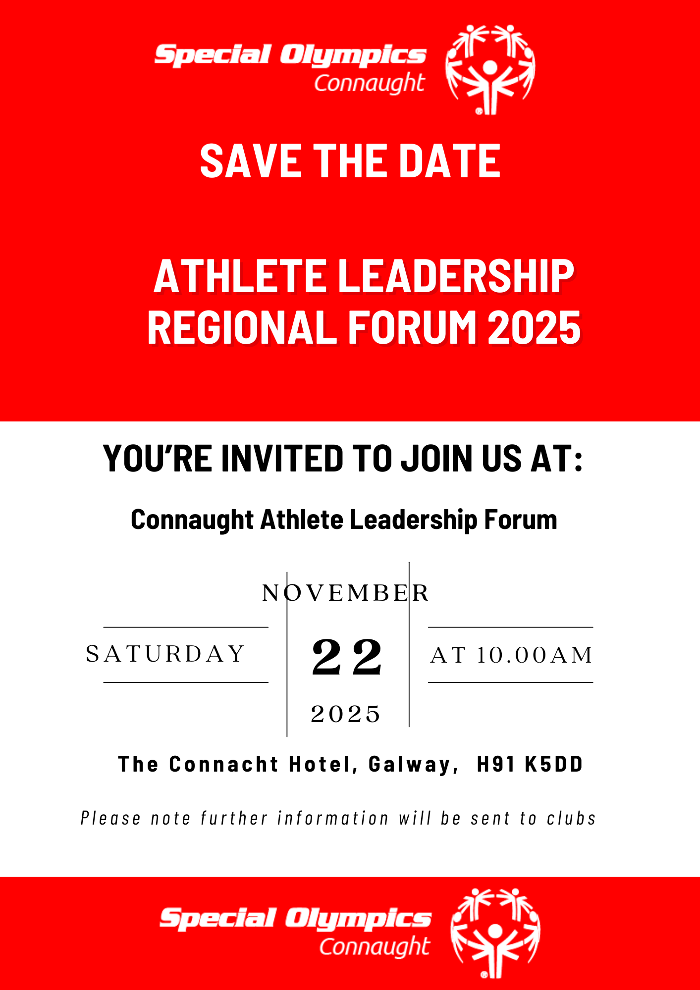 Save Date Athlete Forum