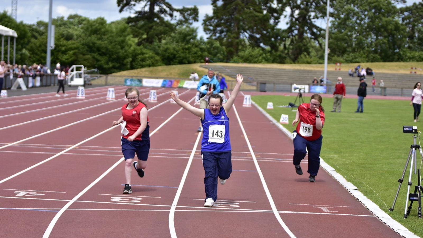 Athletes run races with pure joy