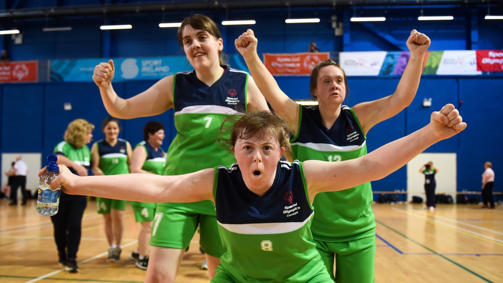 Members of Special Olympics Connaught female basketball team at the Ireland Summer Games