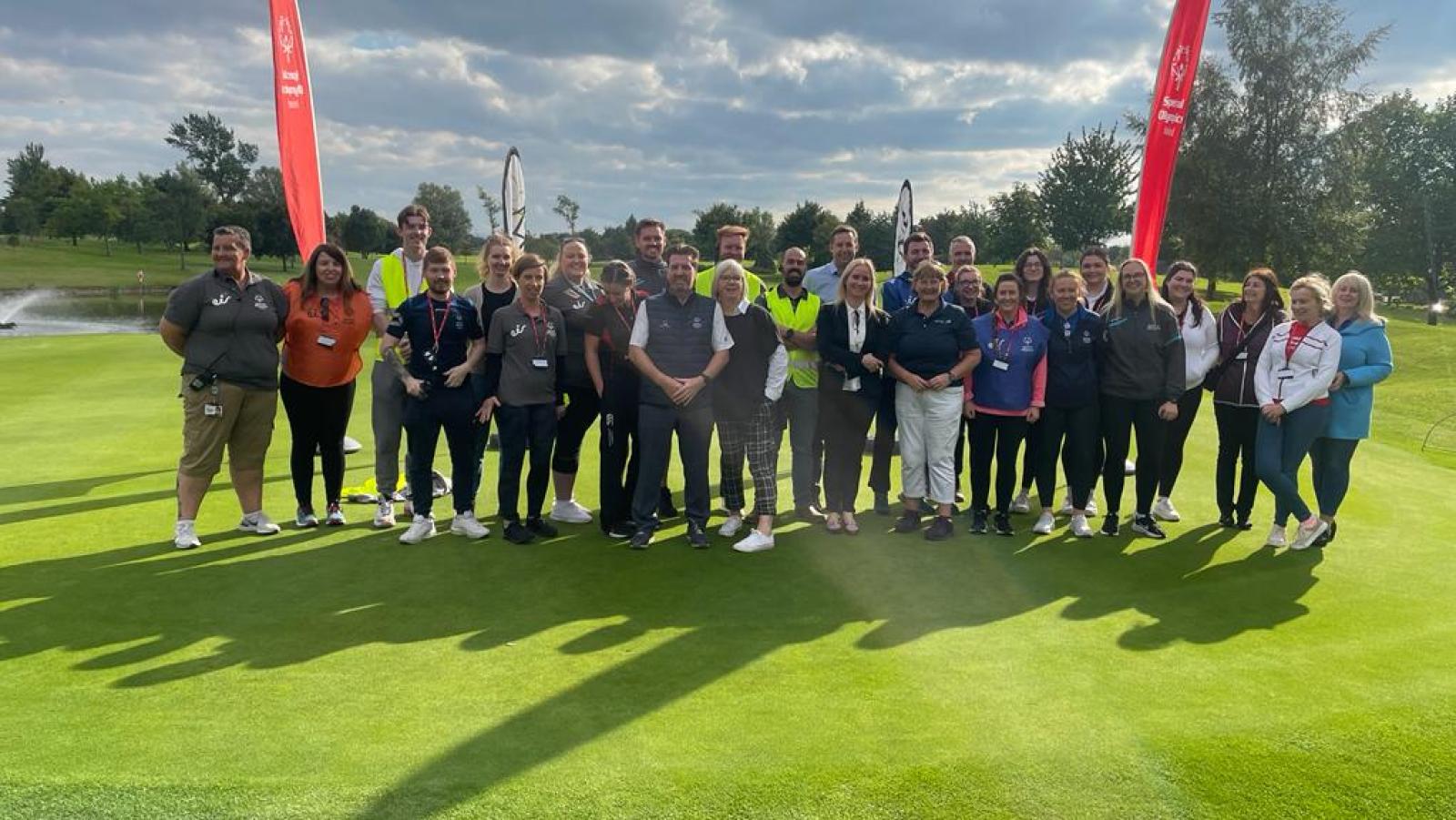 Group of Special Olympics Ireland staff at golf event