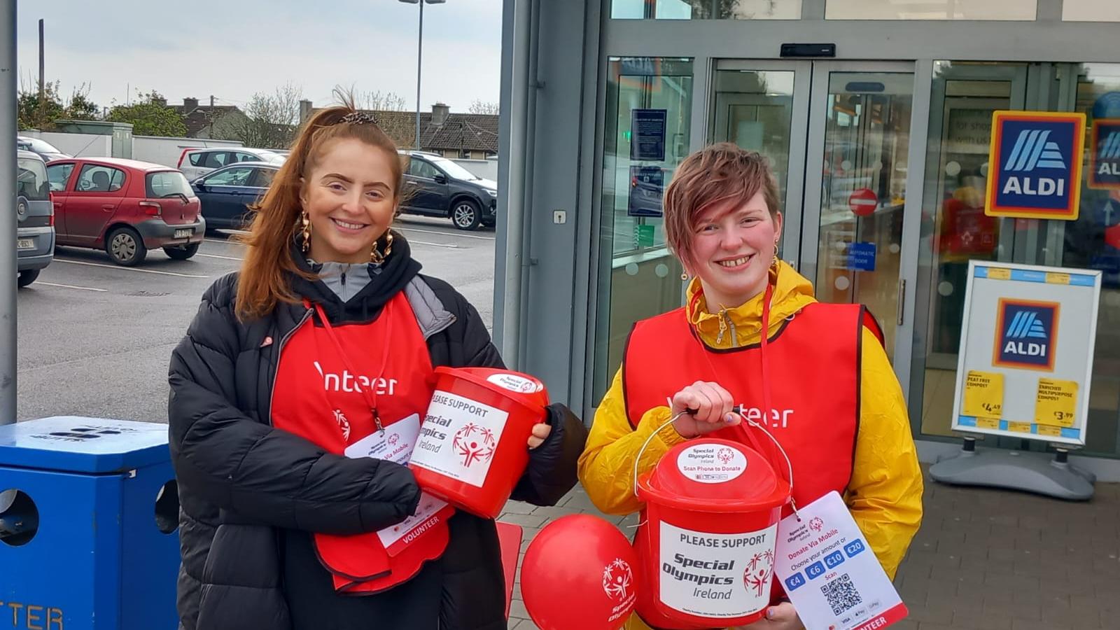 FOR COLLECTION DAY 2025 Sadbh (right) from Carlow SOC and her sister at Aldi