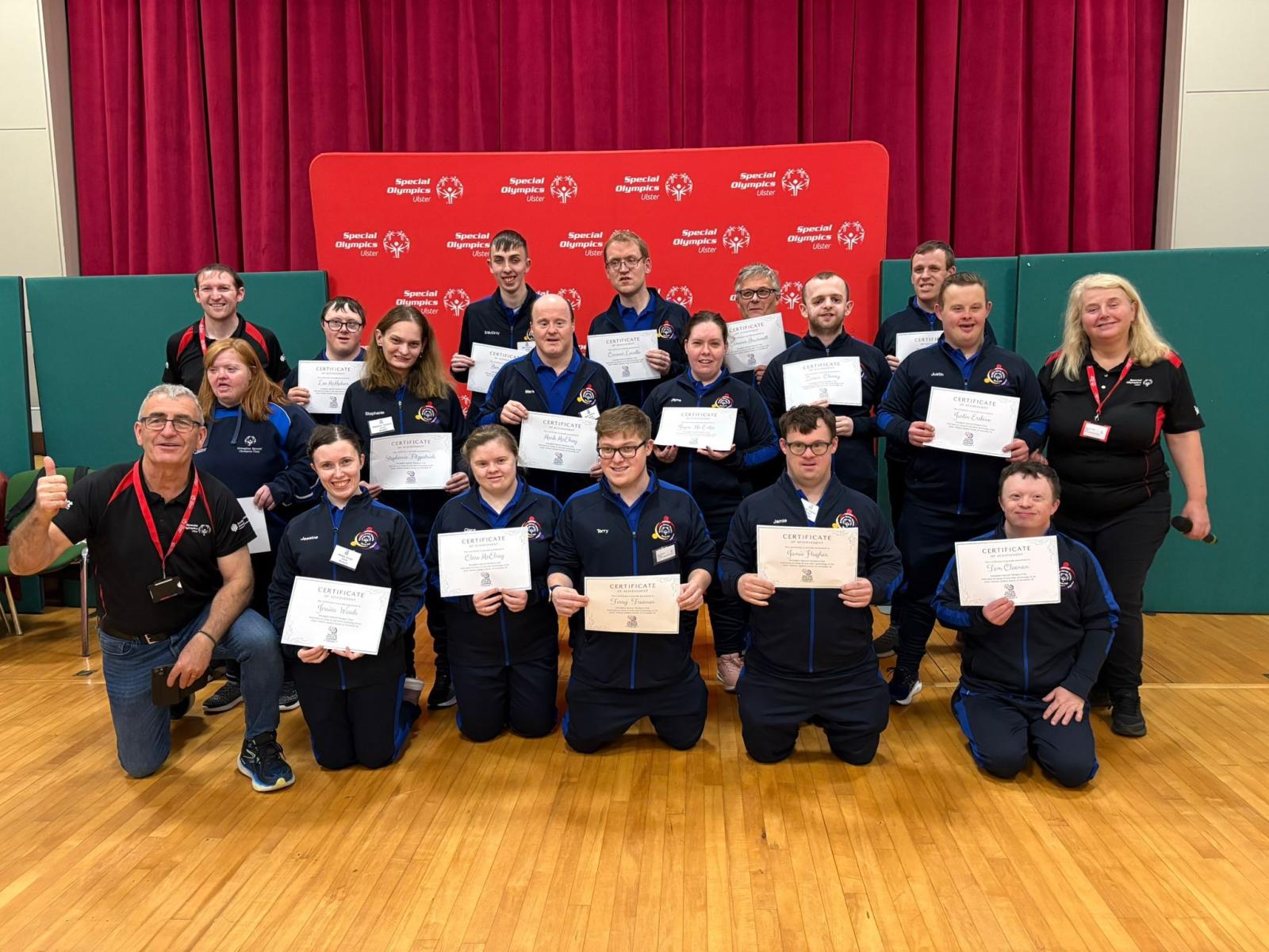 Full group photo - Ulster Athlete Leadership Forum 2025 with certificates!